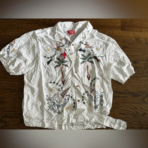 Damaged NWT The Palms Cropped Shirt in White
ICECREAM Men’s Shirt Sz XL - Picture 2 of 8